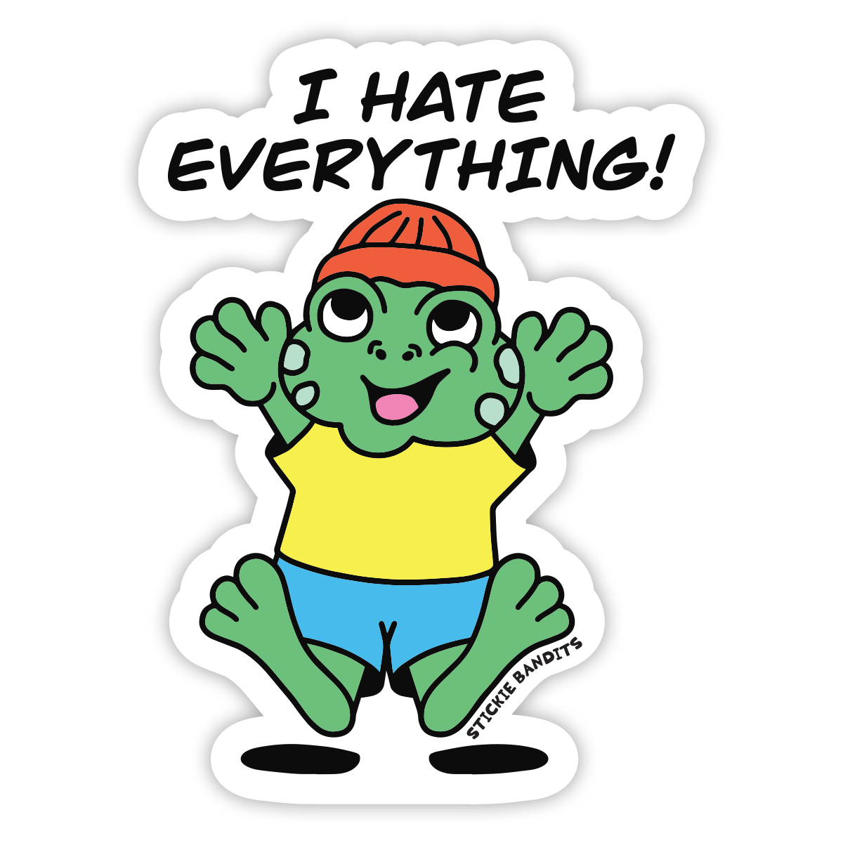 Hate Frog Sticker