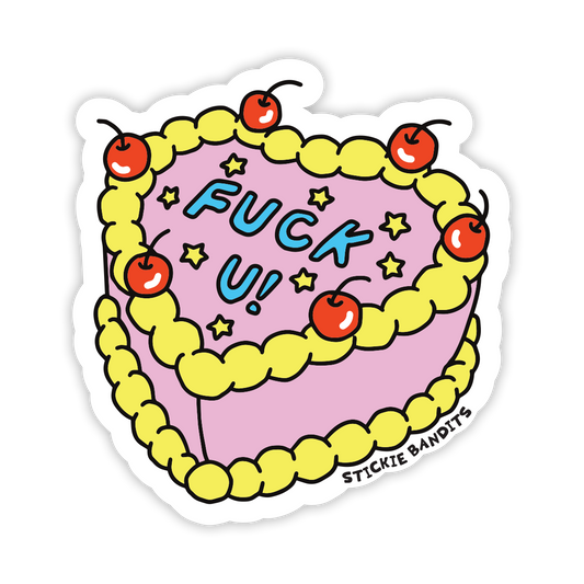 F Cake Sticker
