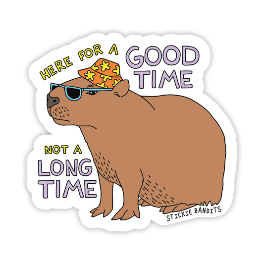 Good Time Capybara Sticker