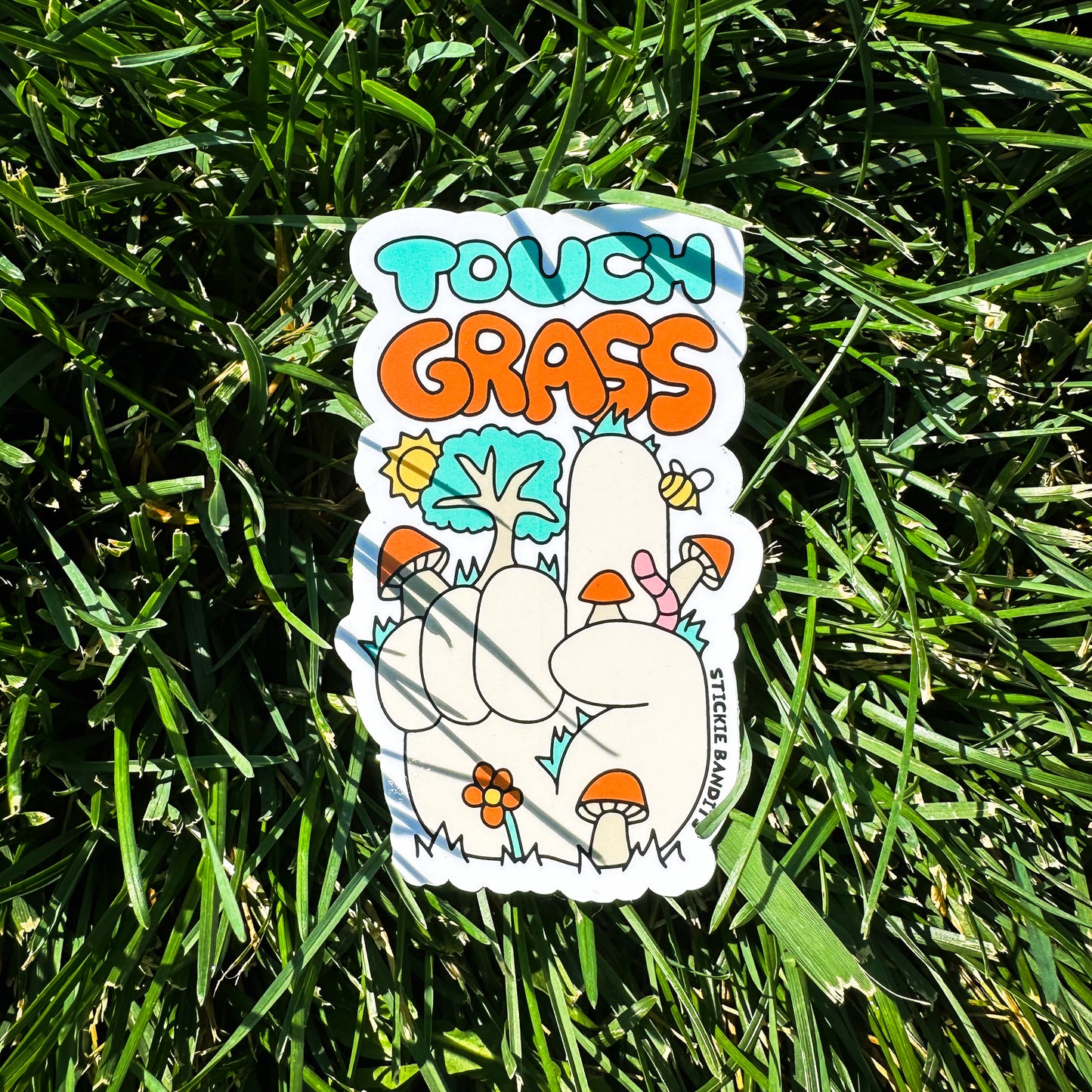 Grass Hand Sticker