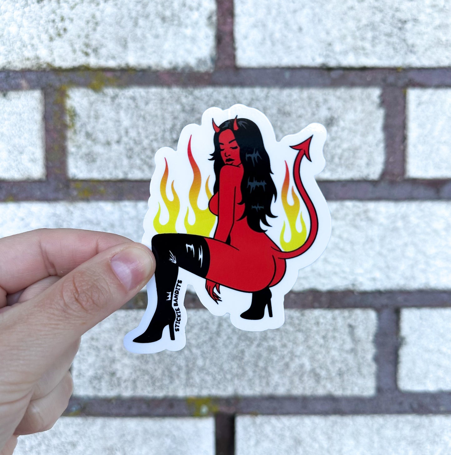 Devil Flames Sticker
