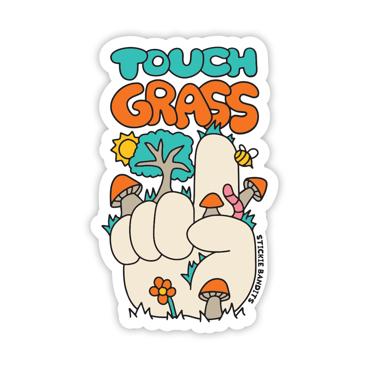 Grass Hand Sticker