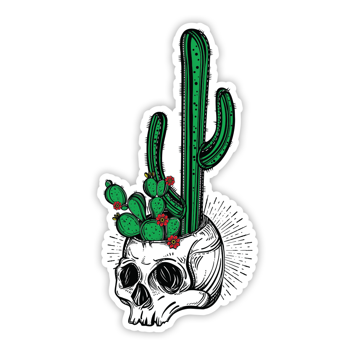 Cactus Skull Sticker