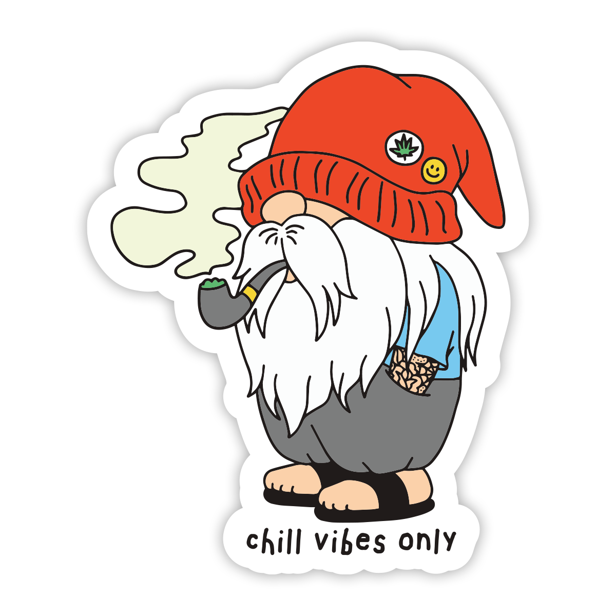 Chill Vibes Gnome Sticker