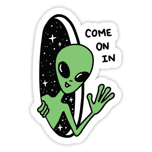 Come On In Sticker