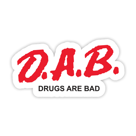 D.A.B. White Sticker