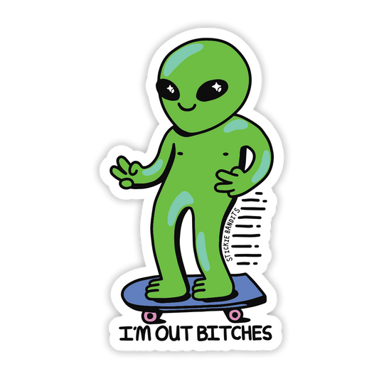 Skate Alien Sticker