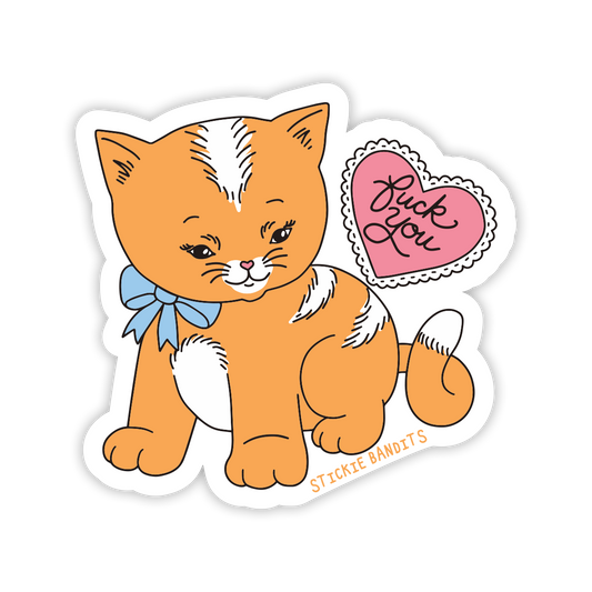 Kitty Heart Sticker