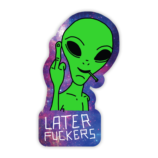 Later Alien Galaxy Sticker