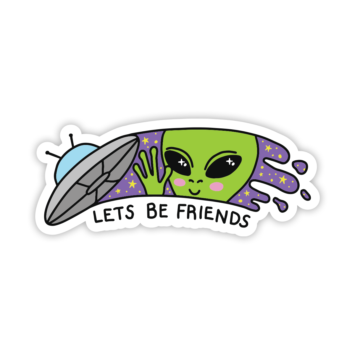 Let's Be Friends Sticker