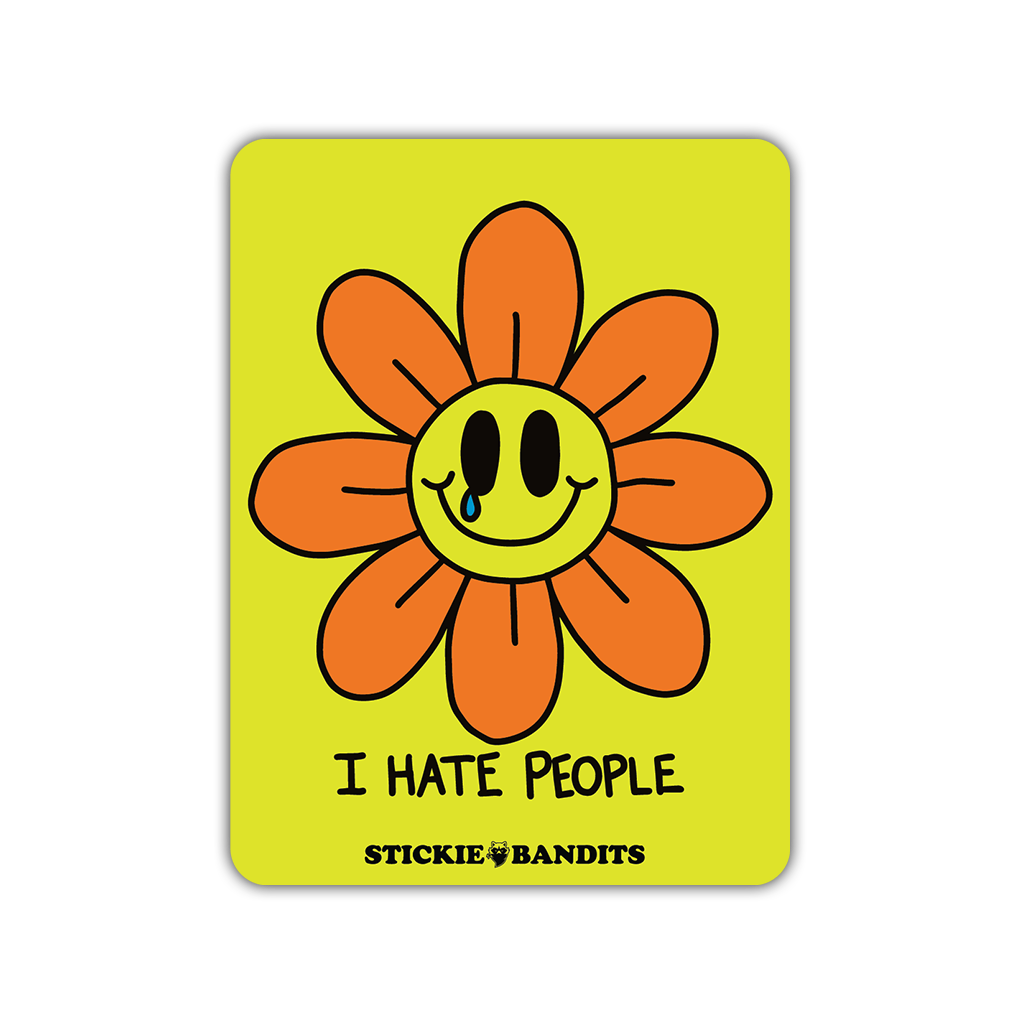 I Hate People Flower Magnet