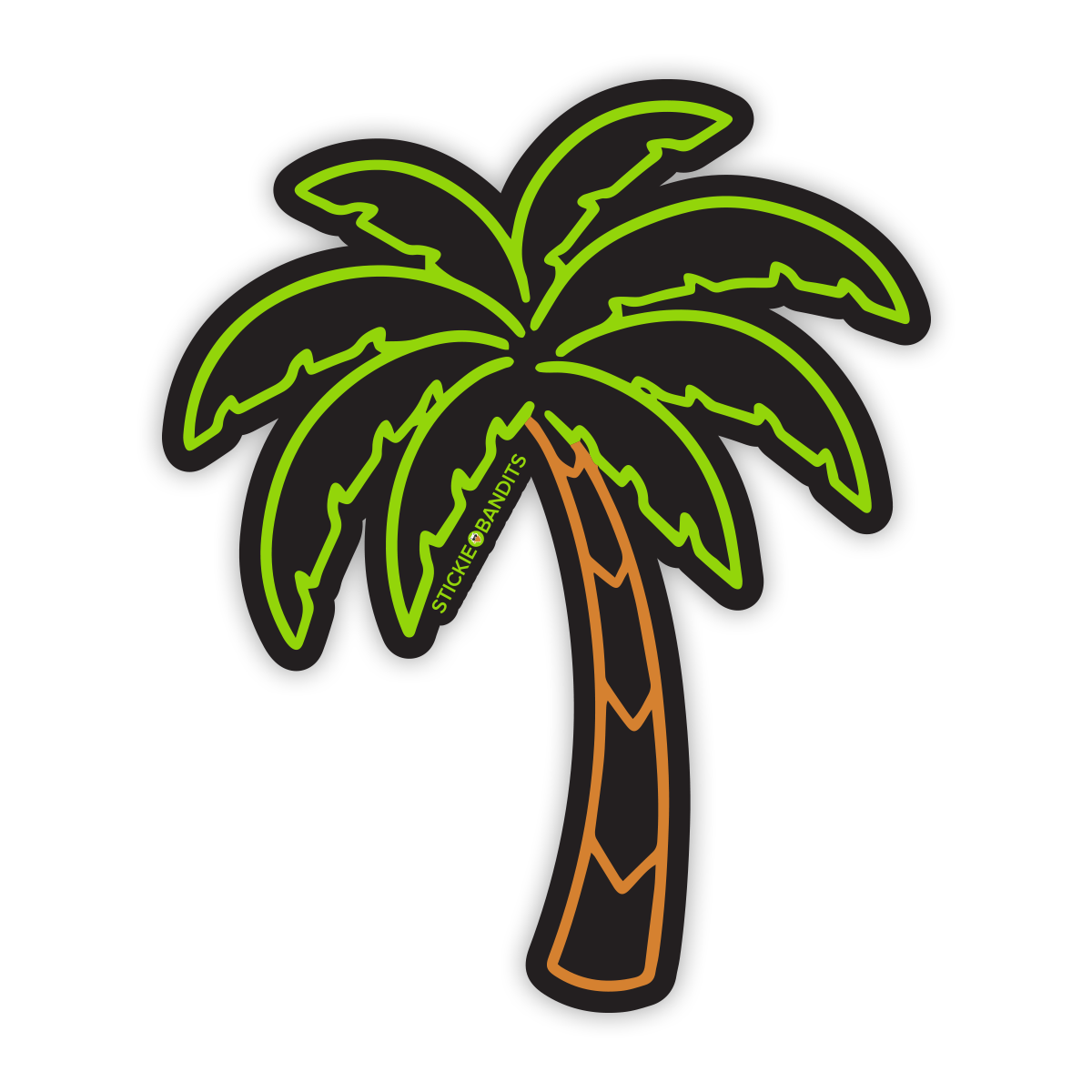 Neon Palm Sticker