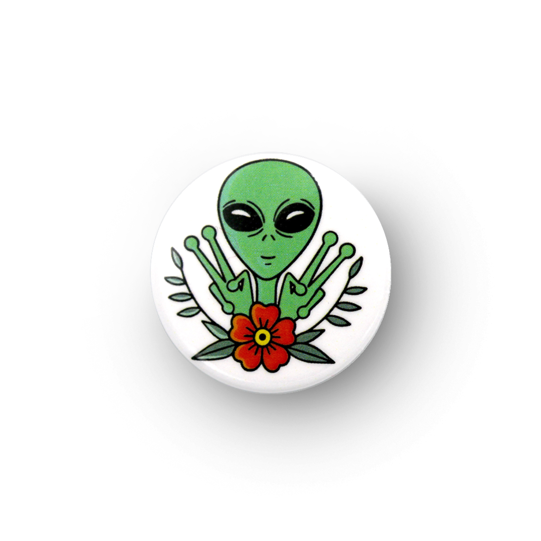 Peace Alien Button