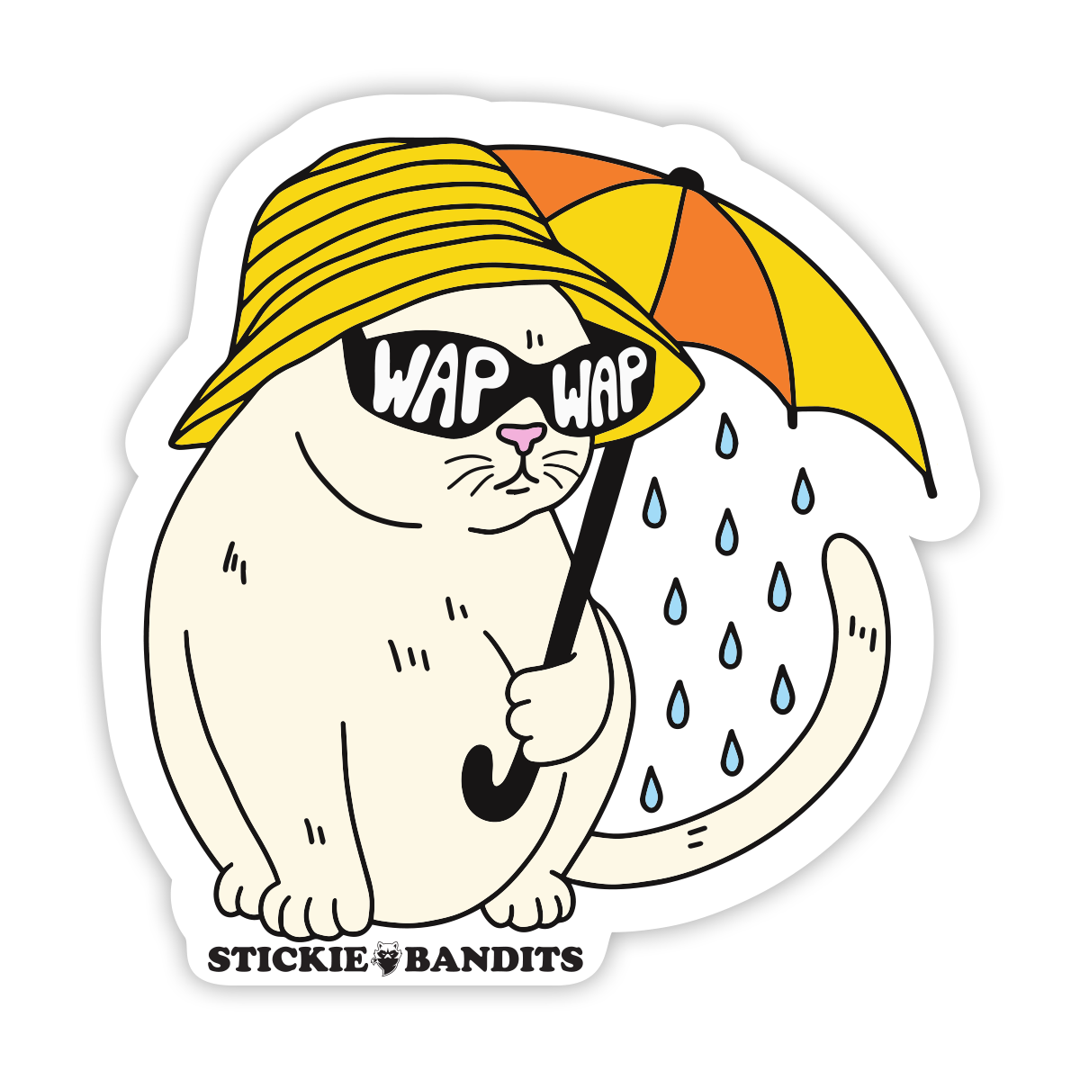 Rain Kitty Sticker