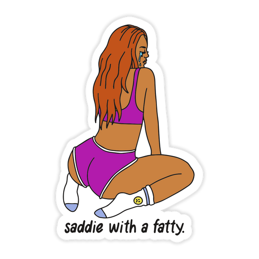 Saddie Fatty Purple Sticker