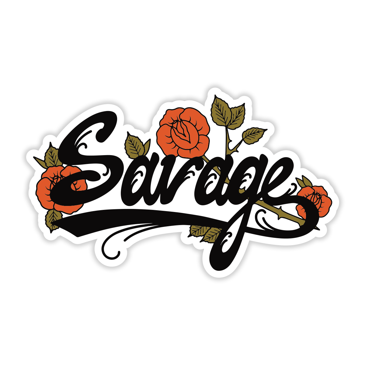 Savage Roses Sticker