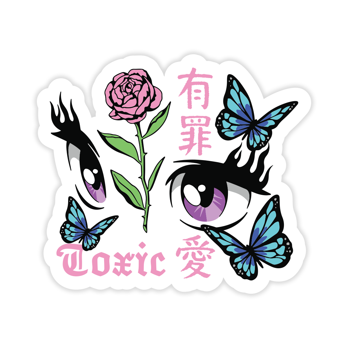 Toxic Butterflies Sticker