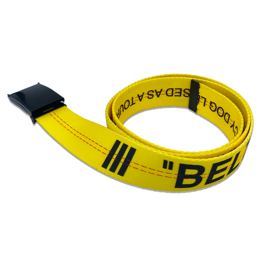 "Belt" Yellow Web Belt