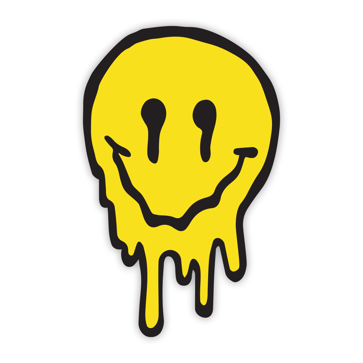 Yellow Drip Face Sticker